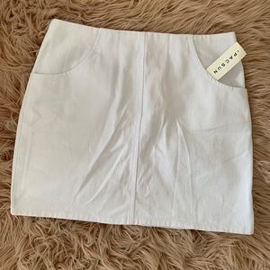 never worn white skirt